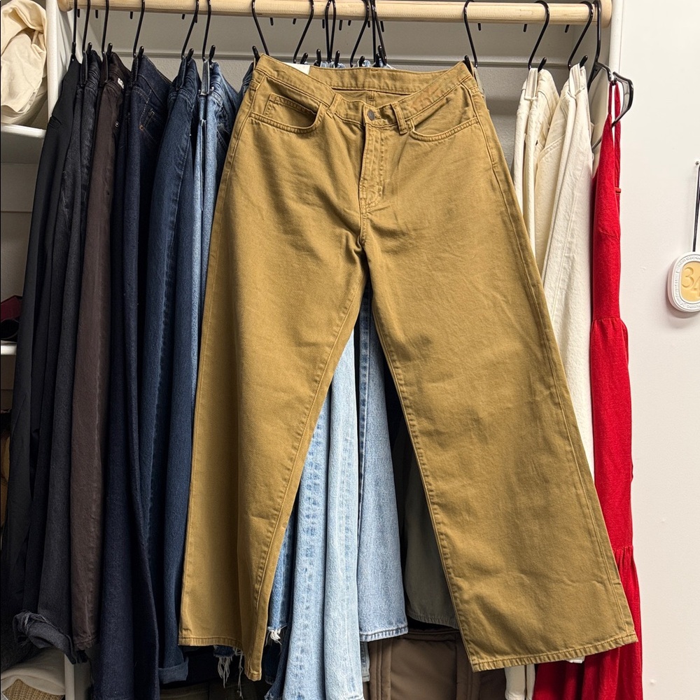 STAUD Tan Denim Pants
